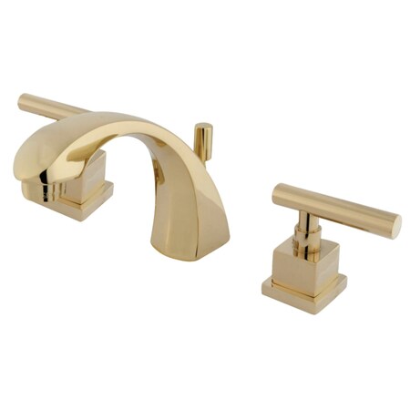 Kingston Brass KS4982CQL 8" Widespread Bathroom Faucet, Polished Brass KS4982CQL